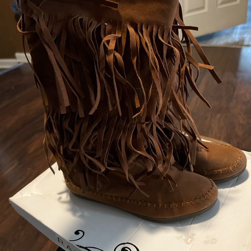 Cognac colored boots